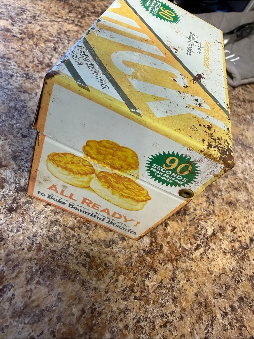 Vintage Bisquick Recipe BoxBox - Orange & Cream Packaging